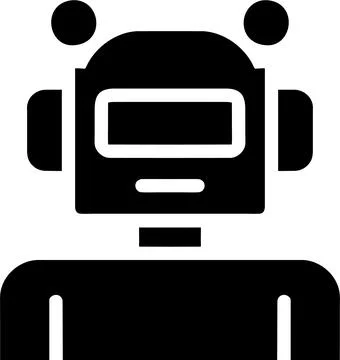 Illustration of Robot Icon in Flat Style. Illustration of Children Toy Illustrazione stock