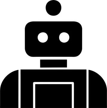 Illustration of Robot Icon in Flat Style. Illustration of Children Toy Illustrazione stock