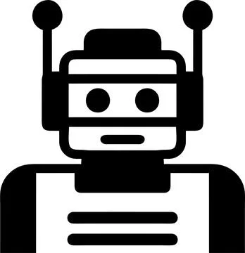 Illustration of Robot Icon in Flat Style. Illustration of Children Toy Illustrazione stock