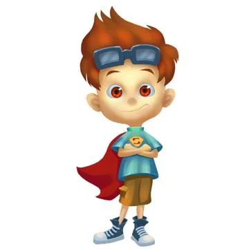 Illustration: Robot Island Elements: The Boy - Element Design - Fantastic/Sci-fi 스톡 일러스트