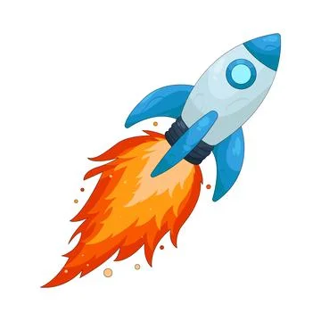 Illustration of Rocket 스톡 일러스트