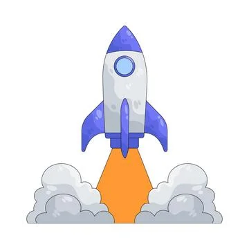 Illustration of rocket Stock Illustration