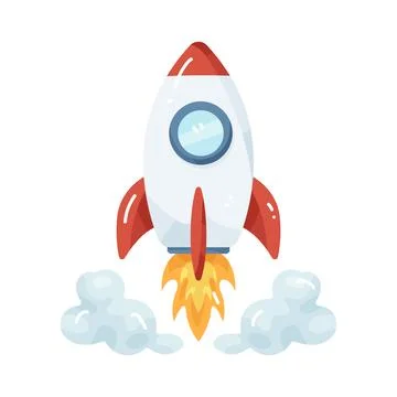 Illustration of rocket launch 스톡 일러스트