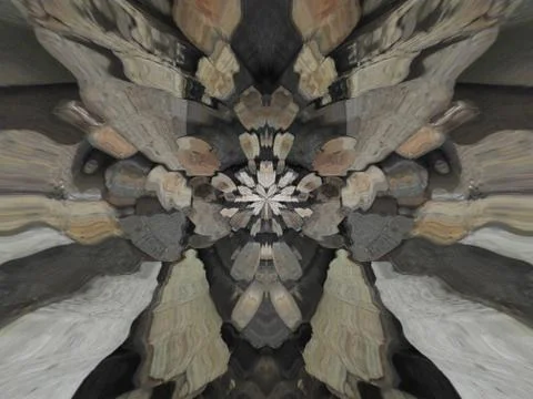 Illustration of rocks kaleidoscope pattern as a background イラスト素材