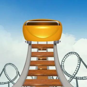 Illustration of roller coaster Stock Illustration