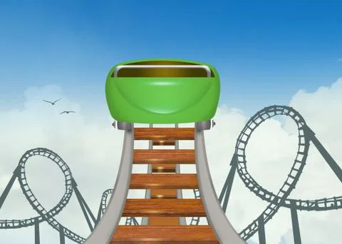 Illustration of roller coaster Stock Illustration