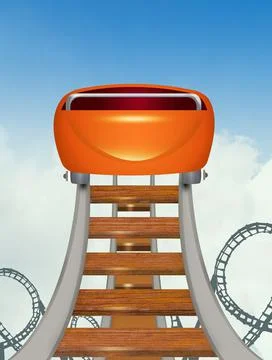 Illustration of roller coaster Stock Illustration