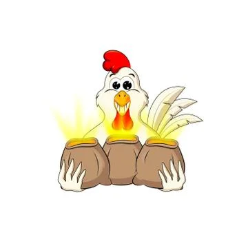 Illustration of rooster, symbol of 2017 Stock Illustration