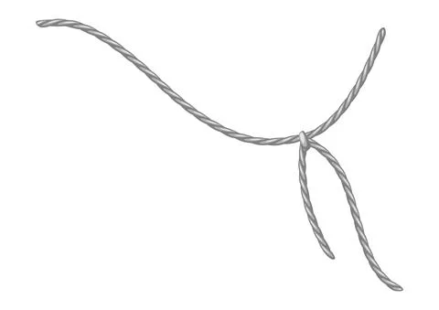 Illustration of rope. Simple string for decoration. Stock Illustration
