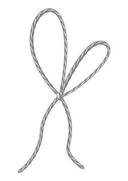 Illustration of rope. Simple string for decoration. Stock Illustration