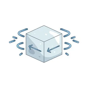 Illustration of rotating cube Stock Illustration