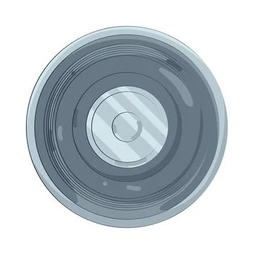 Illustration of round camera lens Stock Illustration