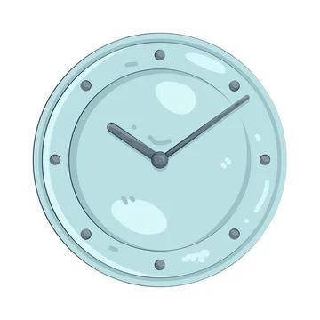 Illustration of round clock Stock Illustration