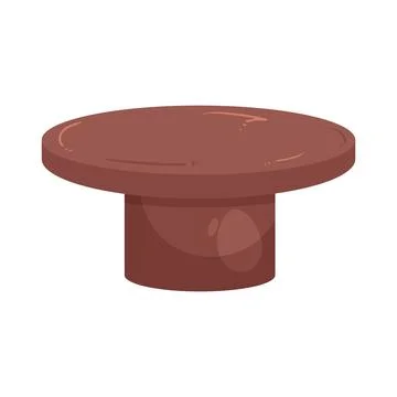 Illustration of round coffee table Ilustração Stock