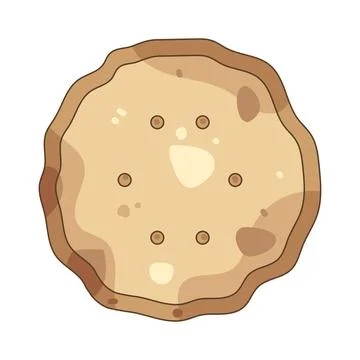 Illustration of round cookie Illustrazione stock