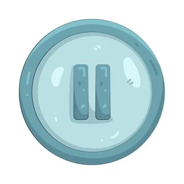 Illustration of round pause button 스톡 일러스트