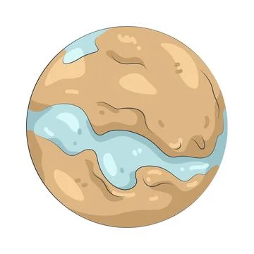 Illustration of round planet Stock Illustration