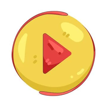 Illustration of round play button Stock Illustration