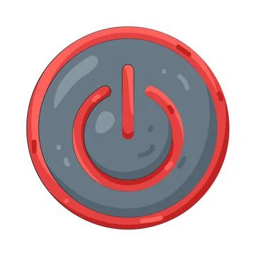 Illustration of round power button Stock Illustration