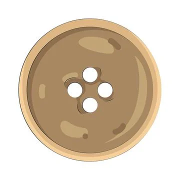 Illustration of round sewing button Stock Illustration