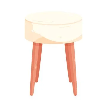 Illustration of round side table Ilustração Stock