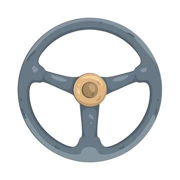 Illustration of round steering wheel Stock Illustration