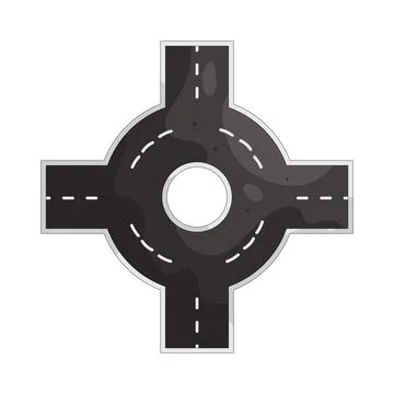Illustration of roundabout Illustrazione stock