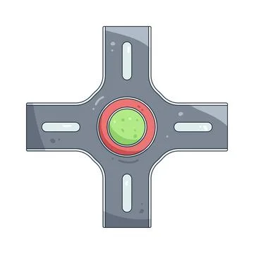 Illustration of roundabout イラスト素材