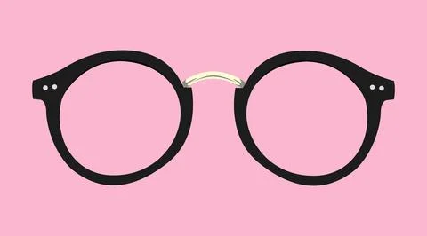 Illustration of Rounded Glasses Stock Illustration