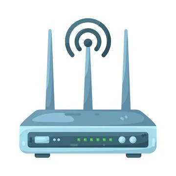 Illustration of router Illustrazione stock