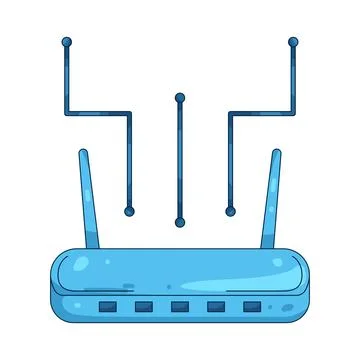 Illustration of router Stockillustratie