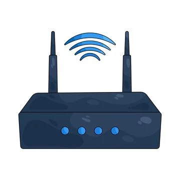 Illustration of router 스톡 일러스트