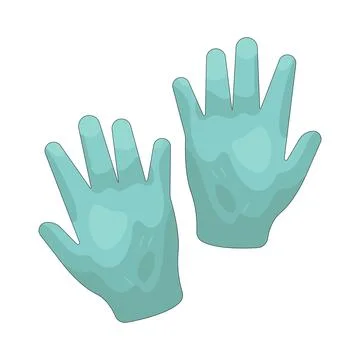 Illustration of Rubber gloves Stock Illustration