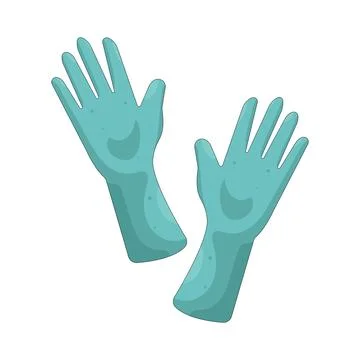 Illustration of Rubber gloves Stock Illustration