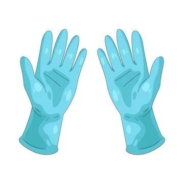 Illustration of Rubber gloves Stock Illustration