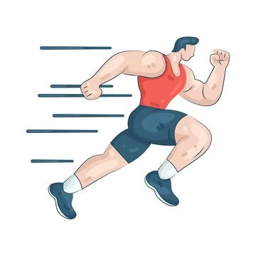 Illustration of runner Stock Illustration