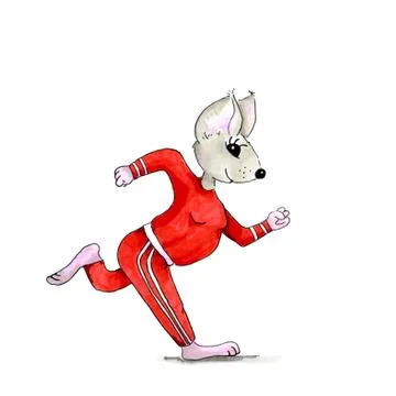 Illustration of running mouse Stock Illustration