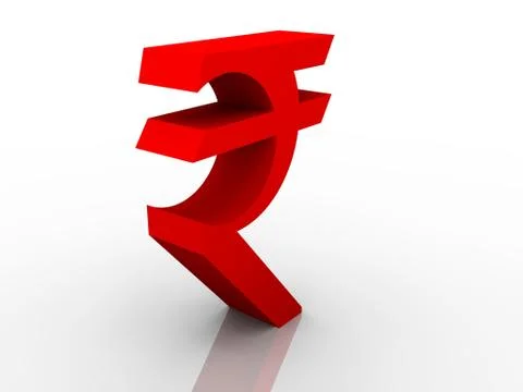 Illustration of a rupee symbol Stock Illustration