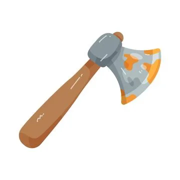 Illustration of rusty axe Ilustração Stock