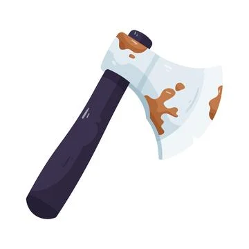 Illustration of rusty axe Illustrazione stock
