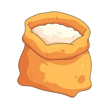 Illustration of Sacks of flour Stock Illustration