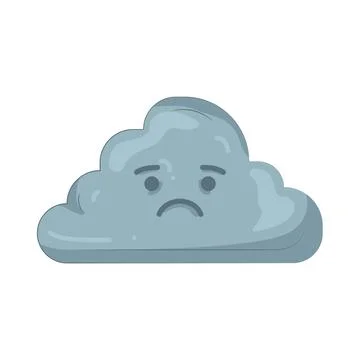 Illustration of Sad cloud Stock Illustration