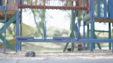 Illustration of a sad empty playground Video stock 115739624
