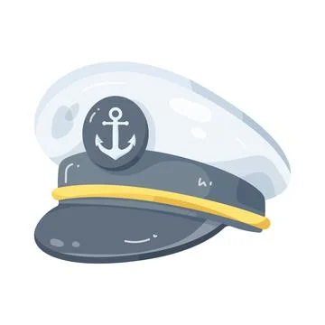 Illustration of sailor captain hat Ilustração Stock