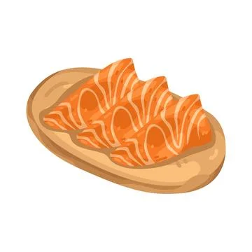 Illustration of Salmon sashimi Illustrazione stock
