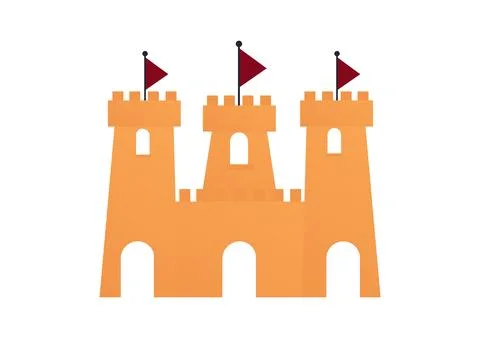 Illustration of a sand castle Stock Illustration