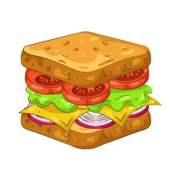 Illustration of sandwich Stock Illustration