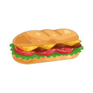 Illustration of sandwich Ilustração Stock