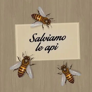 Illustration of save the bees Stock Illustration