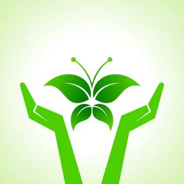 Illustration of save butterfly concept Stock Illustration